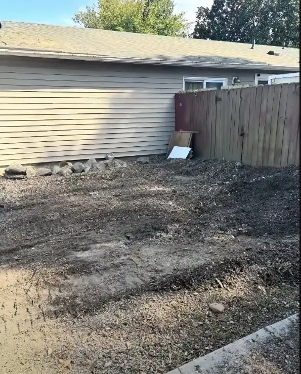 Clean yard after stump grinding in Windsor